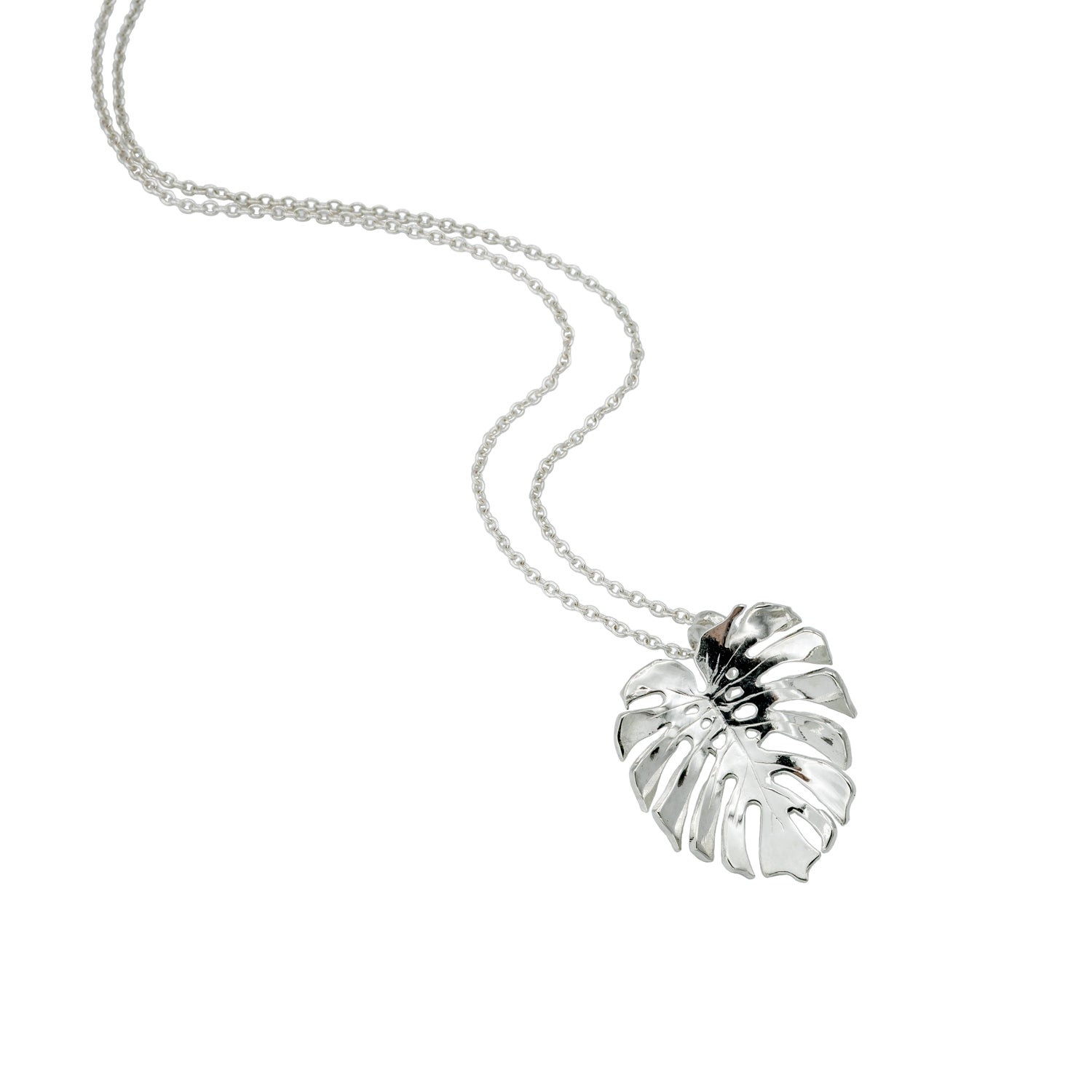 Monstera Leaf Necklace | Sterling Silver & Vermeil