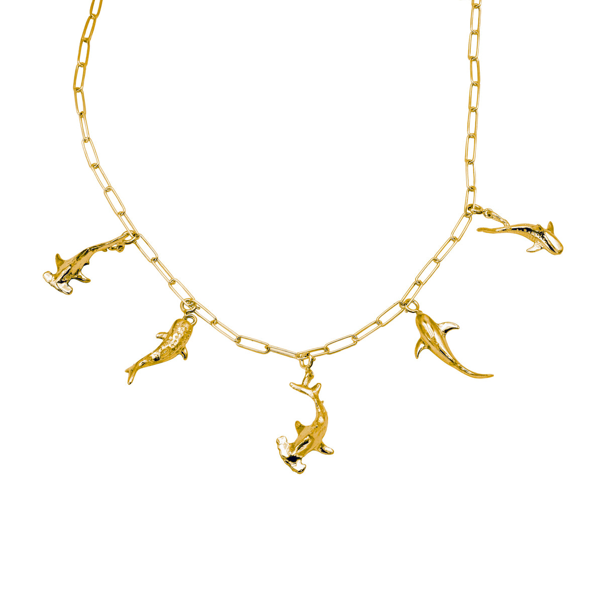 O Ke Kai Shark Lover's Necklace - Gold Vermeil