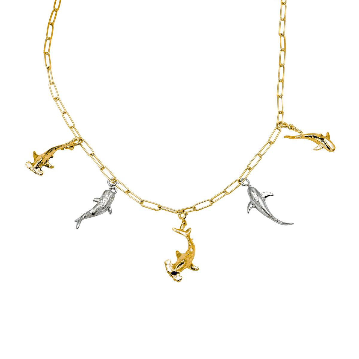 O Ke Kai Shark Lover's Necklace - Gold Vermeil