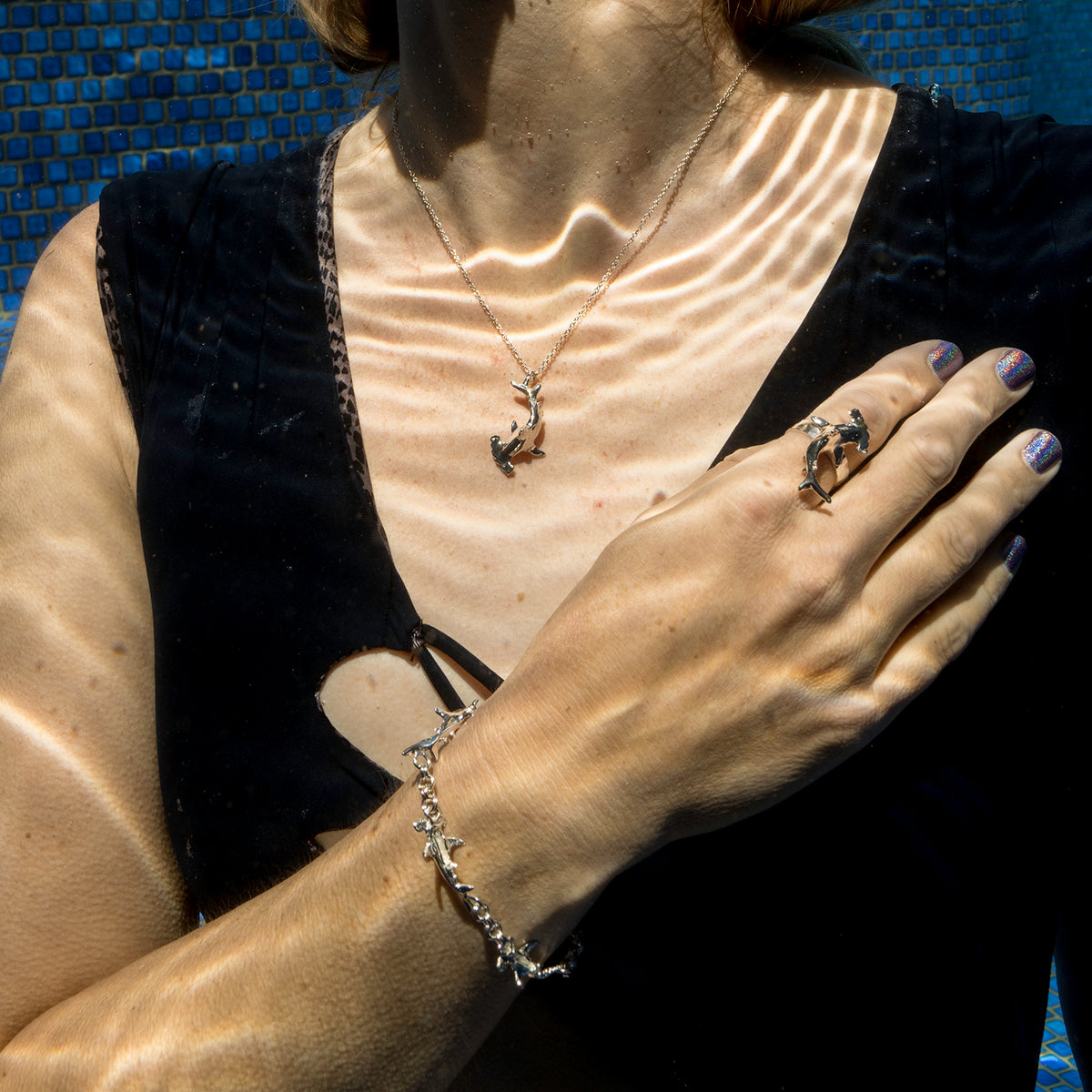 Scalloped Hammerhead Shark Necklace