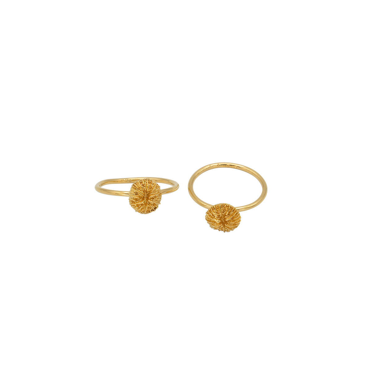 Tiny Mushroom Coral Stacker Ring