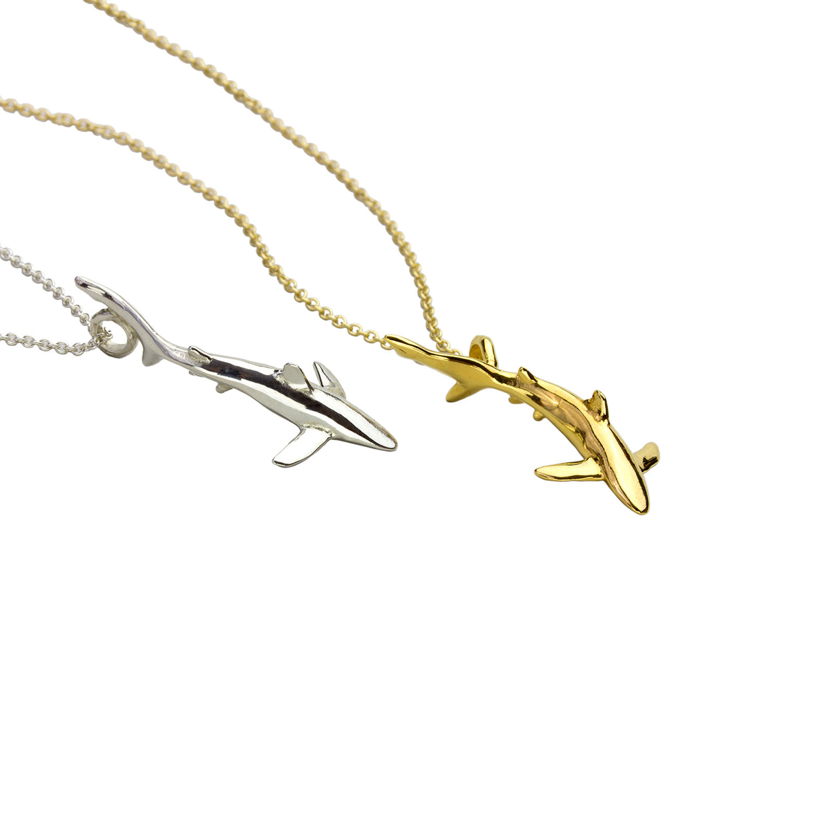 Serpentine - Blue Shark Necklaces