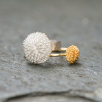 Chunky Mushroom Coral Ring in Sterling