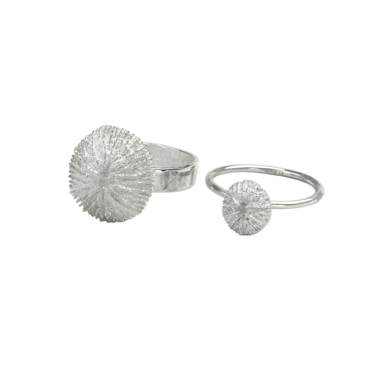 Chunky Mushroom Coral Ring in Sterling