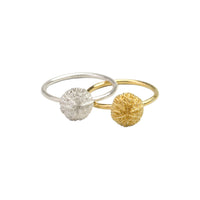 Tiny Mushroom Coral Stacker Ring
