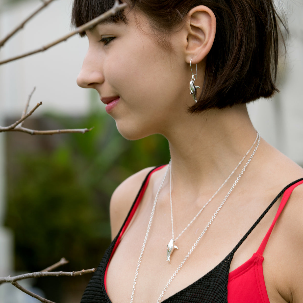 Great White Shark- Deep Blue Necklace