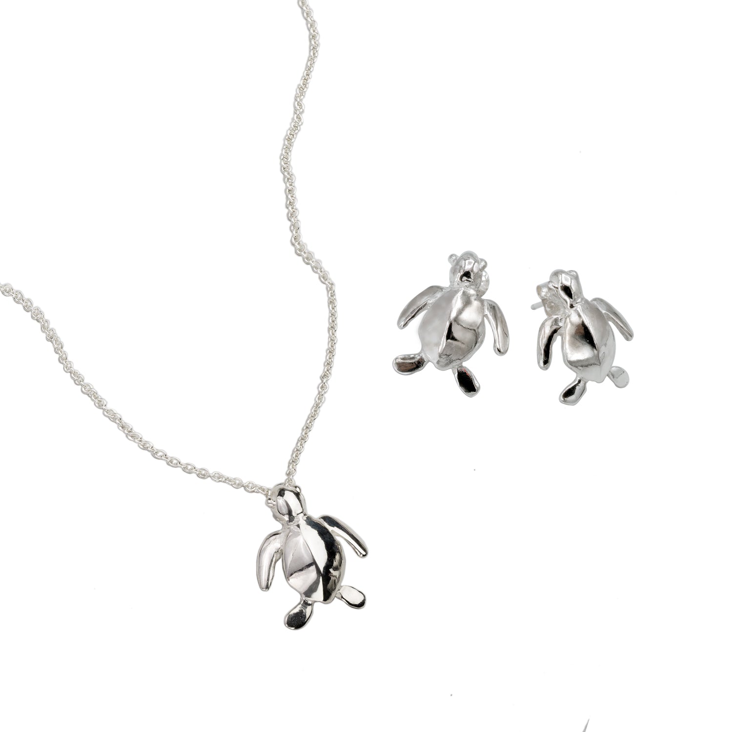 Baby Turtle Set | Silver & Gold Hand Carved | 'Alohi Kai – 'Alohi