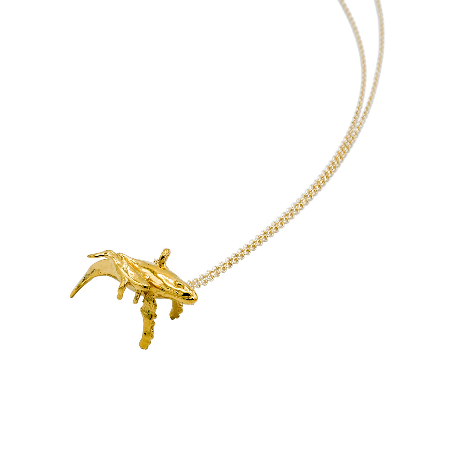 Humpback Whale Necklace | Mother Baby Silver | 'Alohi Kai – 'Alohi