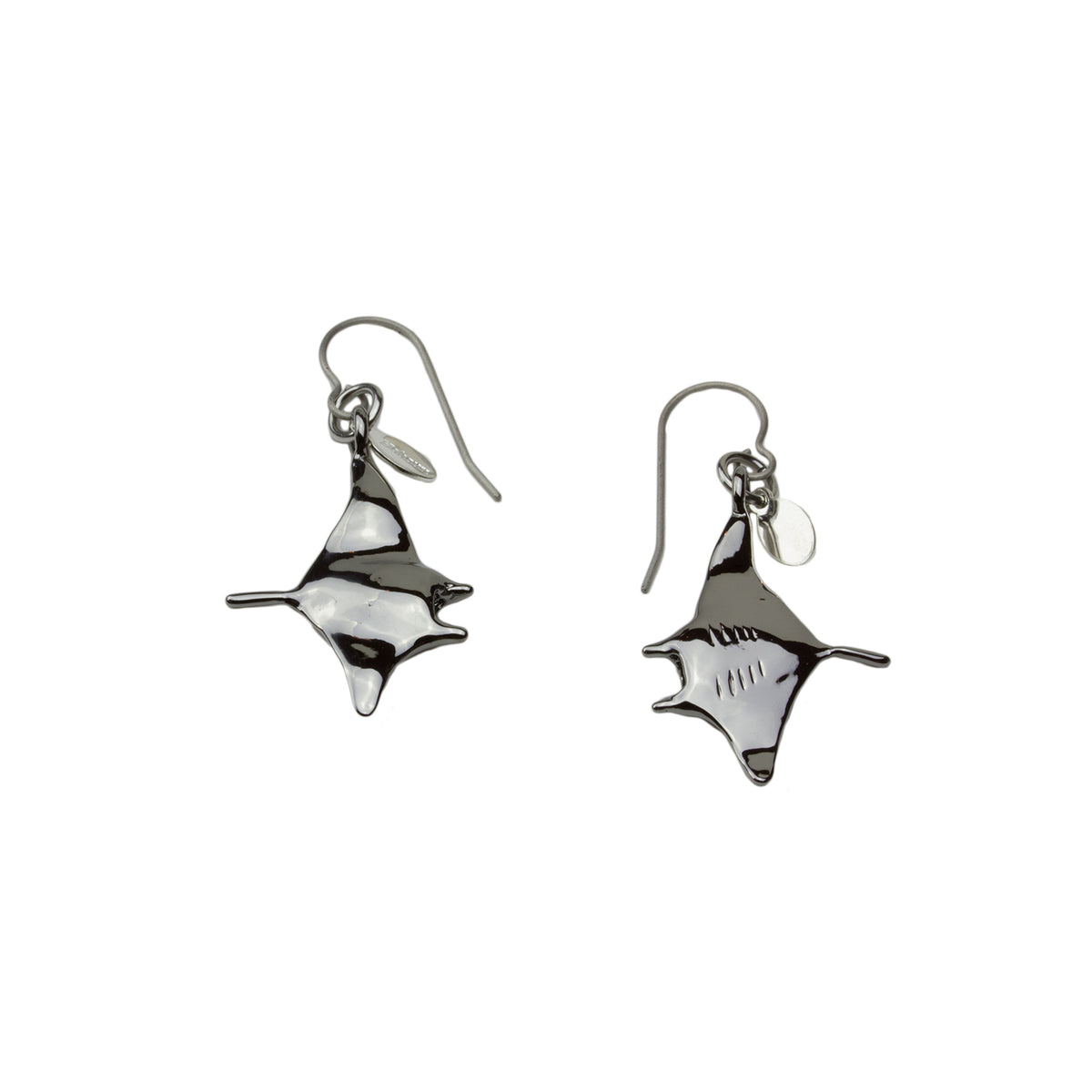 Hahalua Flying Manta Ray Earrings