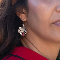 Monstera Drop Earrings