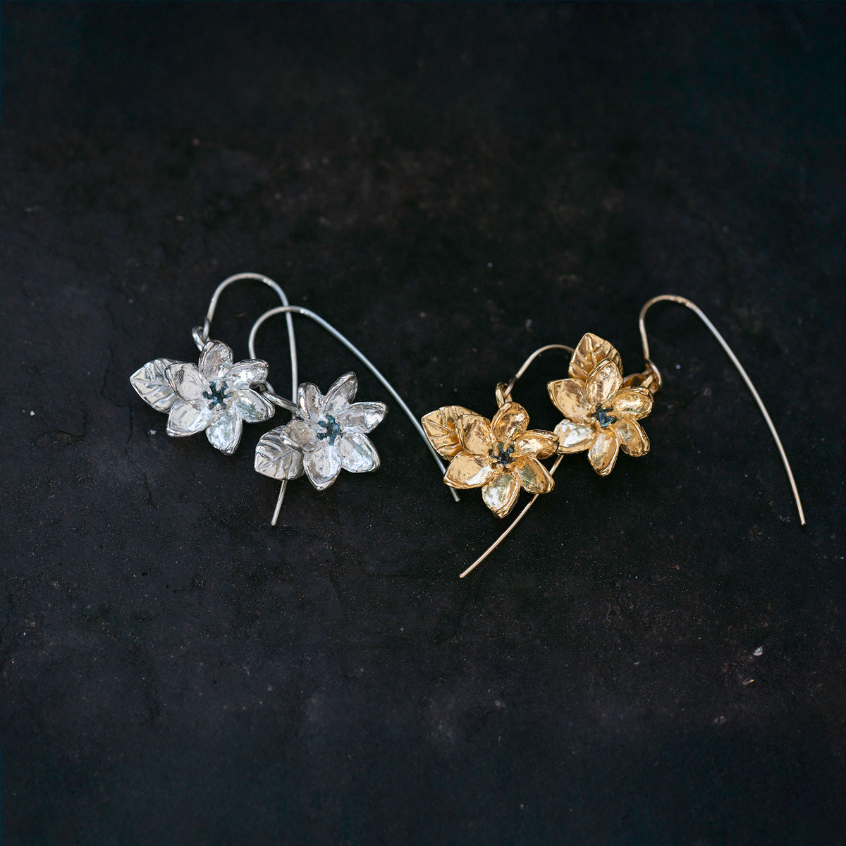 Nānū - Hawaiian Gardenia Drop Earrings