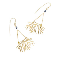 Tuning Fork Bryozoan Earrings