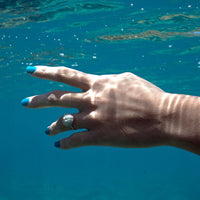 Chunky Mushroom Coral Ring in Sterling