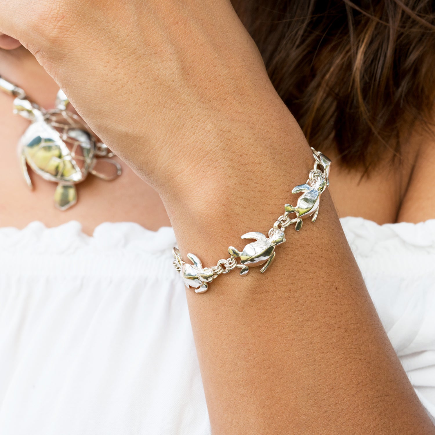 Turtle Link Bracelet | Sterling Silver Hawaii | 'Alohi Kai