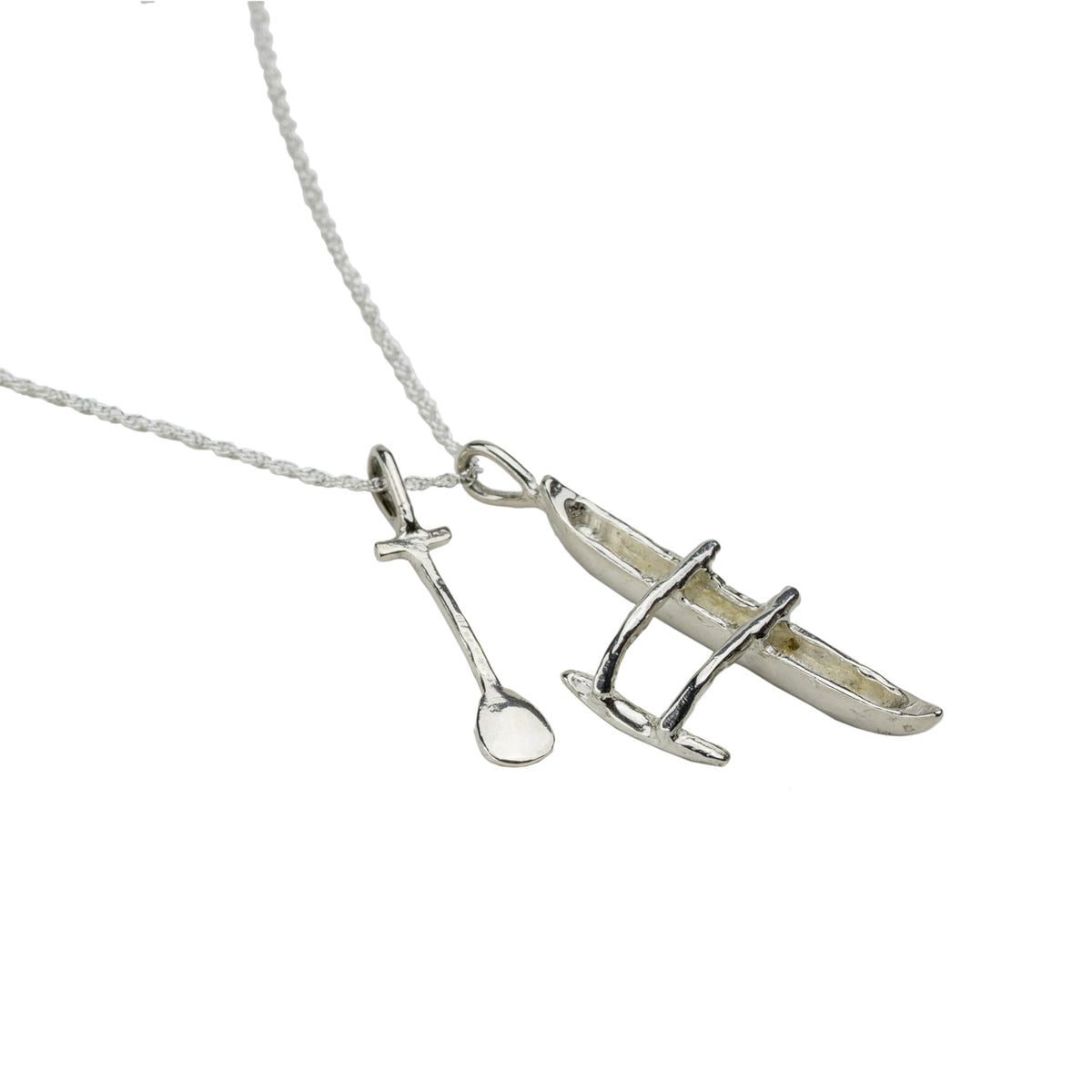 Kialoa Outrigger Canoe and Paddle Necklace