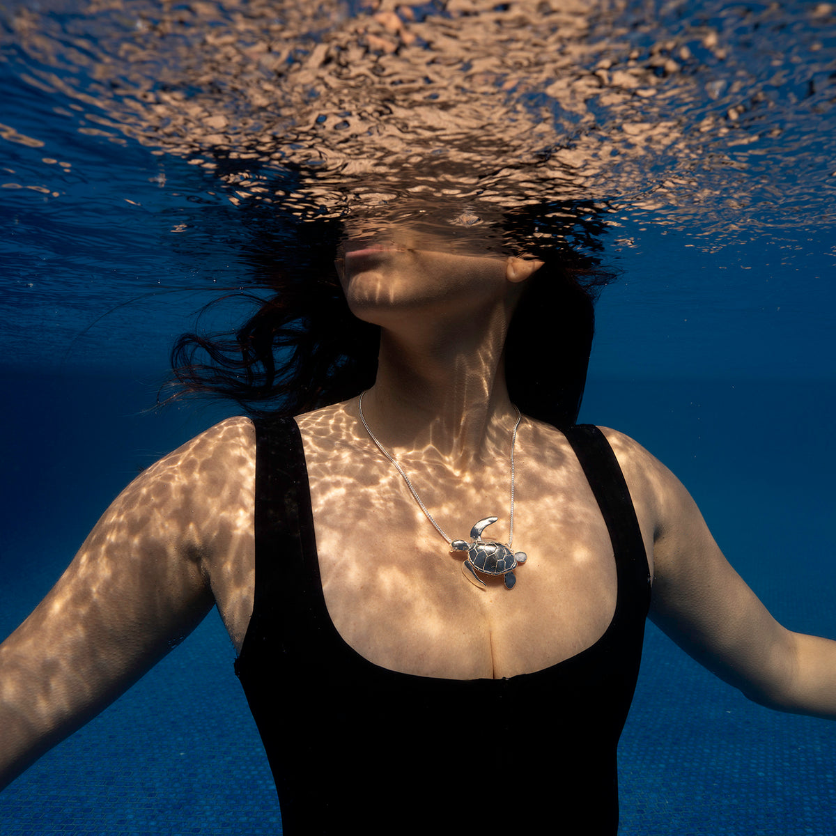 Au'au Swimming Honu Turtle Necklace