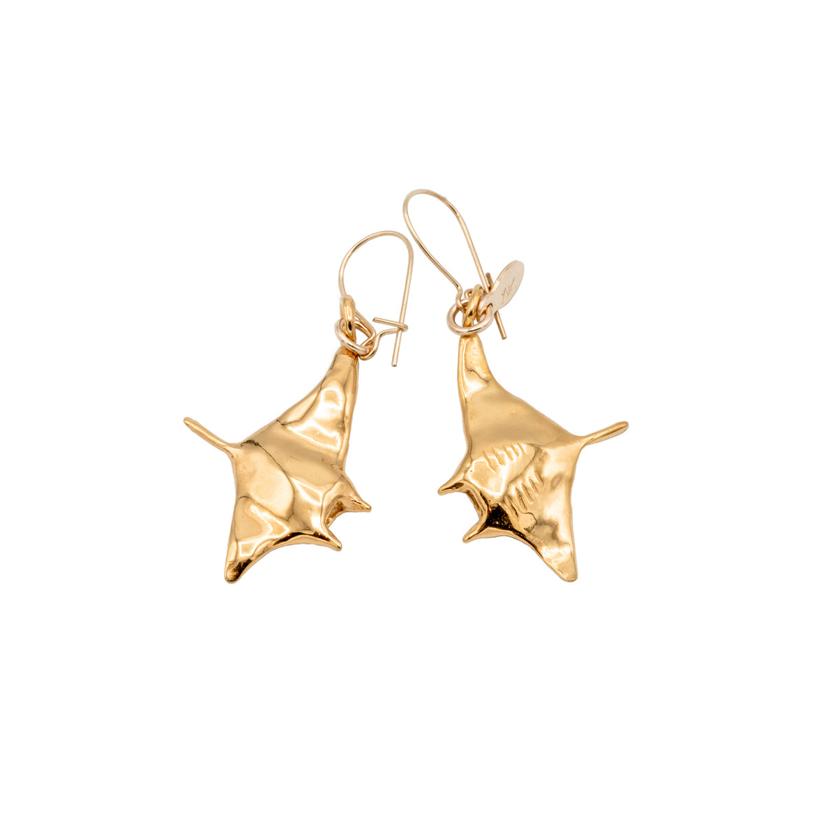 Hahalua Flying Manta Ray Earrings