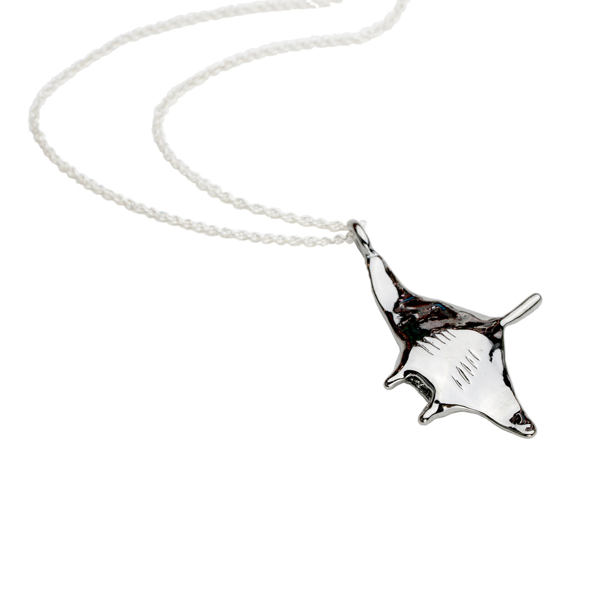 Hahalua Flying Manta Ray Necklace