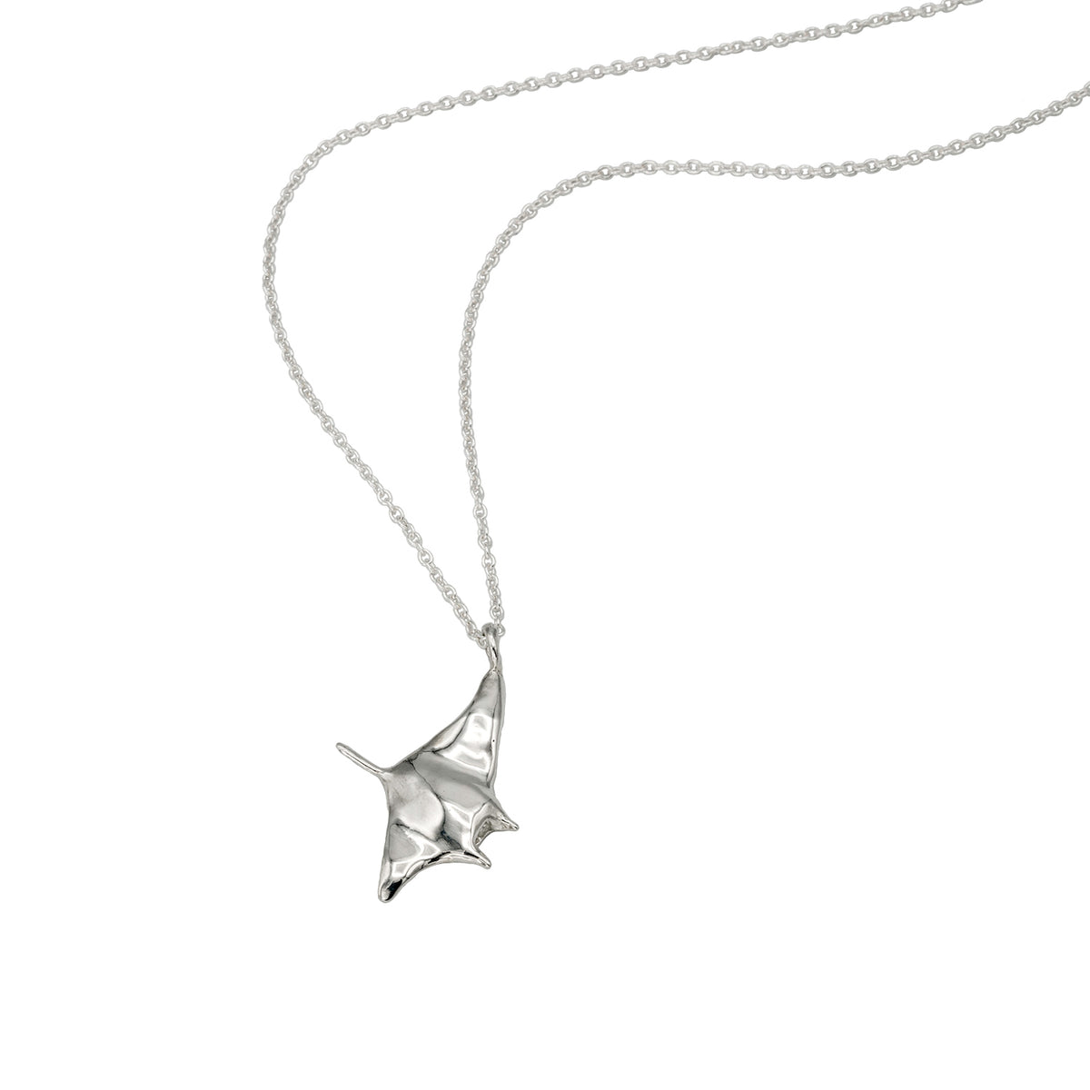 Hahalua Flying Manta Ray Necklace