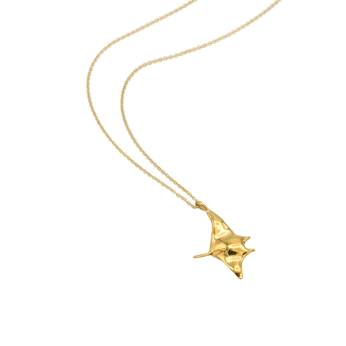 Hahalua Flying Manta Ray Necklace