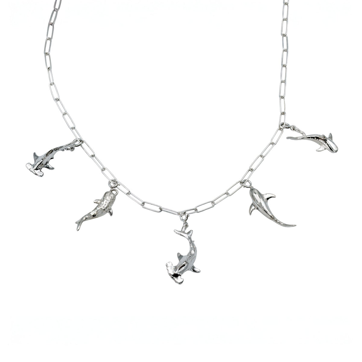 O Ke Kai Shark Lover's Necklace - Silver