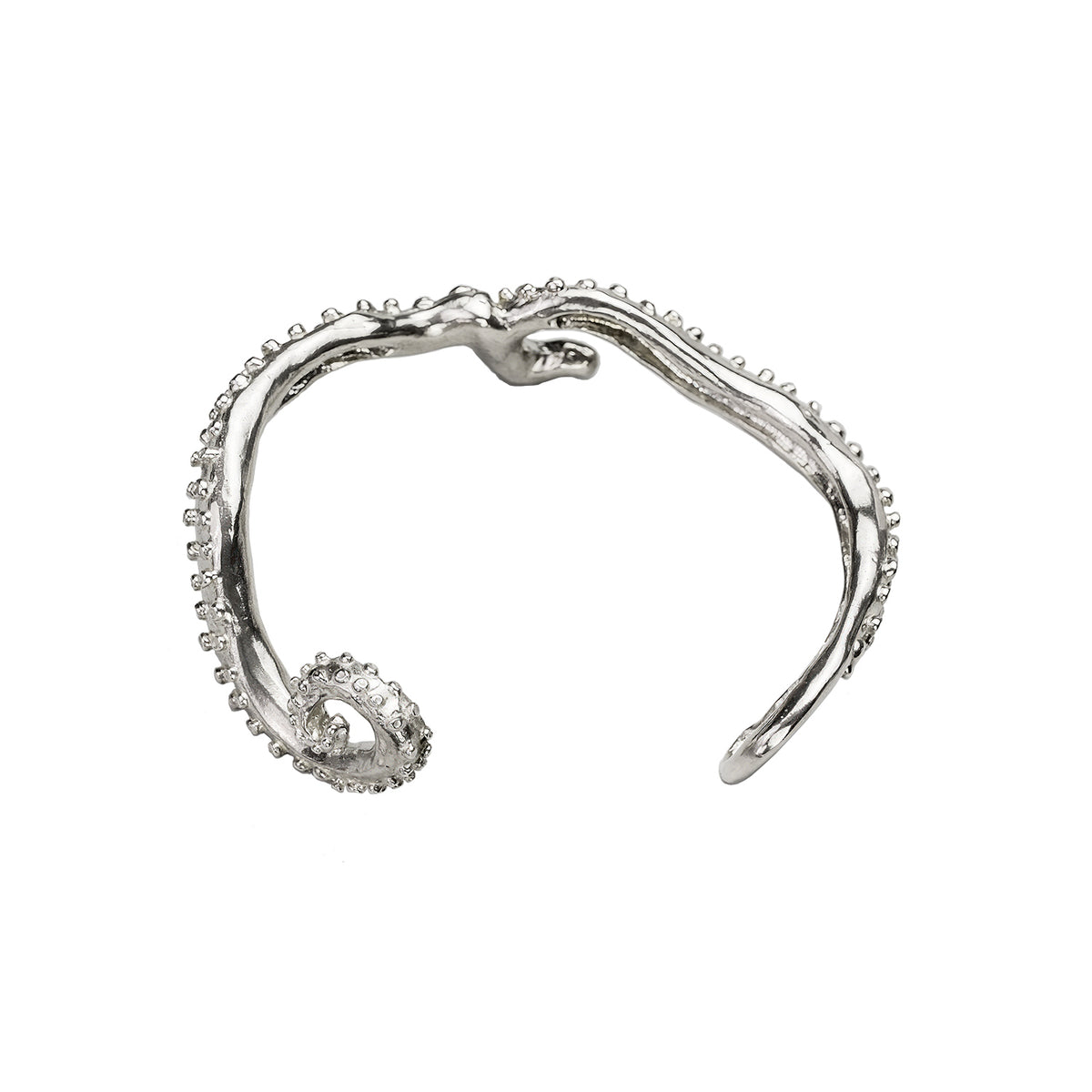 Undulating Sculpted Octopus Cuff Bracelet