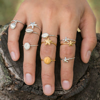 Tiny Honu Stacker Ring Sterling Silver