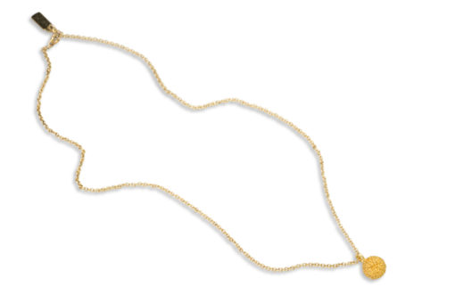 AK mushroom coral small gold necklace