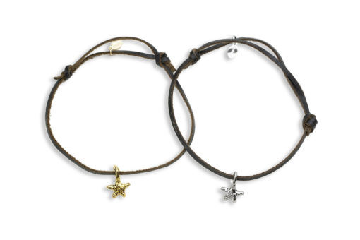 Hohonu adj bracelet knobby sea star whole leather