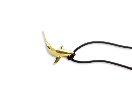AK oceanic blacktop shark gold leather