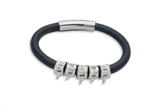 AIW vertebrae bracelet black close