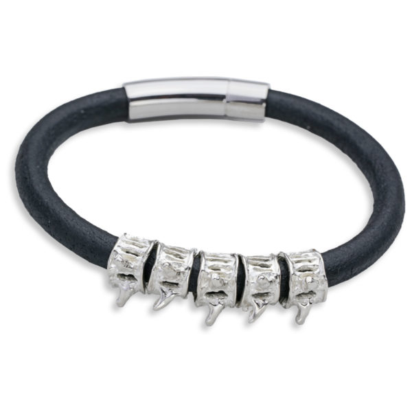 AIW vertebrae bracelet black close