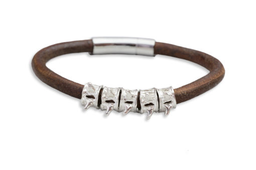 AIW vertebrae bracelet brown close