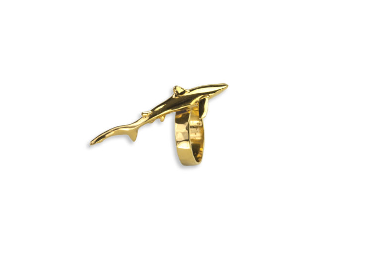 Elegant Blue Shark Ring - Alohi Kai Jewelry