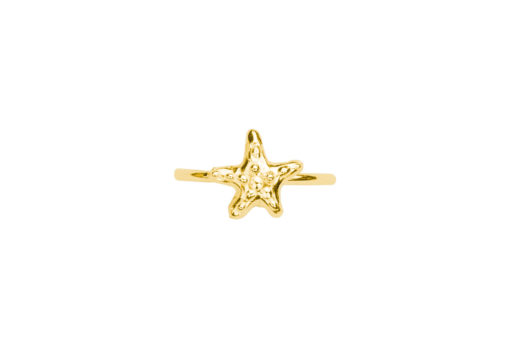 oceanid sea star stacker ring solo Gold