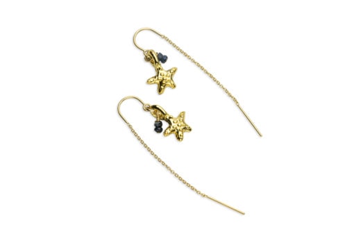 Hohonu Sea Star threaders gold-sapphires