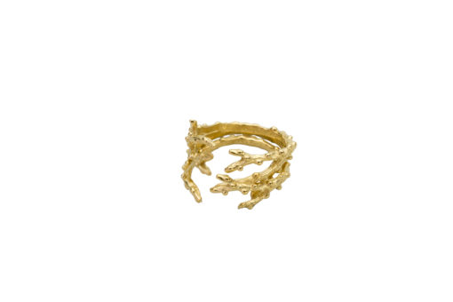 AK limu branch ring stack Gold