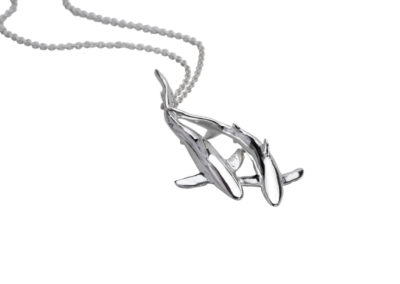 Entwined Blue Shark Necklace