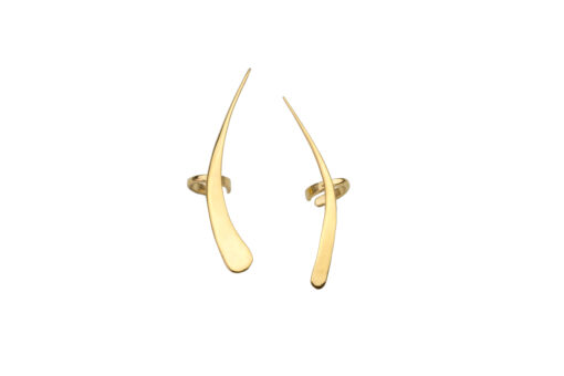 AK thresher ear cuff pair, gold