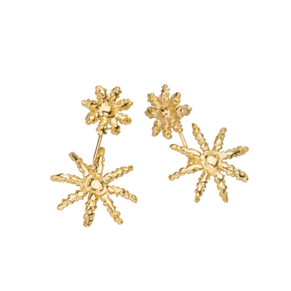 AK octocoral double earrings gold 2