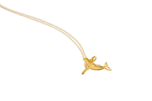 AK kohola gold humpback necklace left