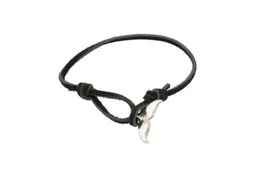 AK whale tail adj bracelet black