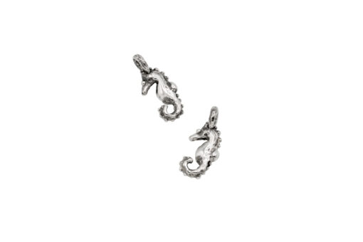 seahorse charms - oxidized