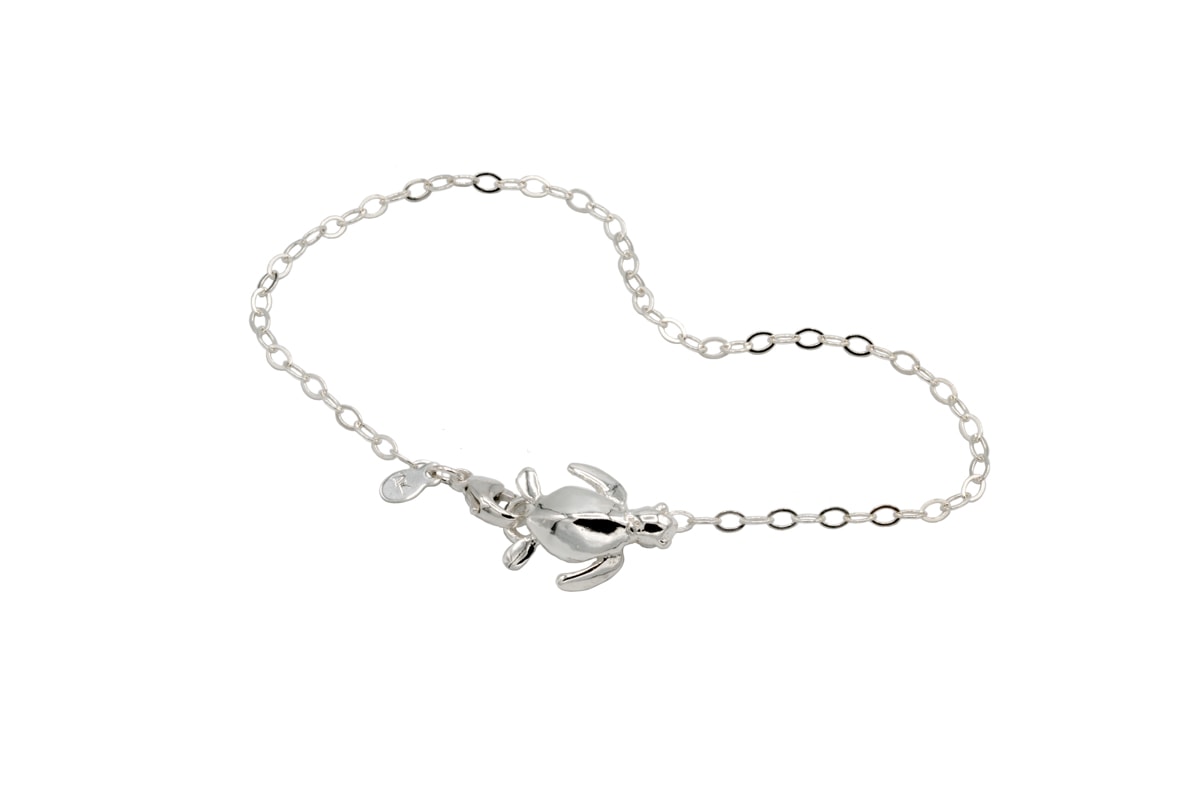 Honu Iki Turtle Solo Link Bracelet - Alohi Kai Jewelry