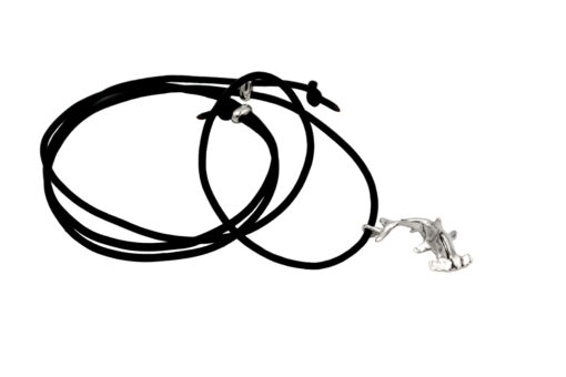 scalloped hammerhead necklace - leather whole