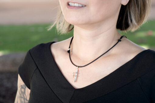 Kialoa canoe necklace on leather