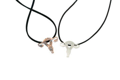Alohi Kai uterus necklaces - copper and silver