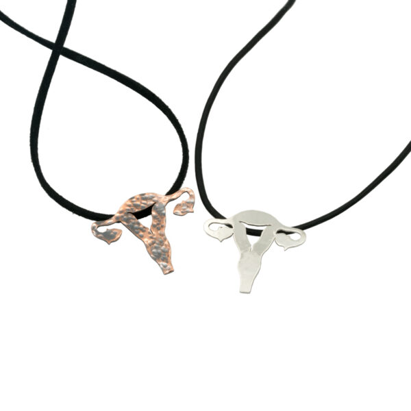 Alohi Kai uterus necklaces - copper and silver