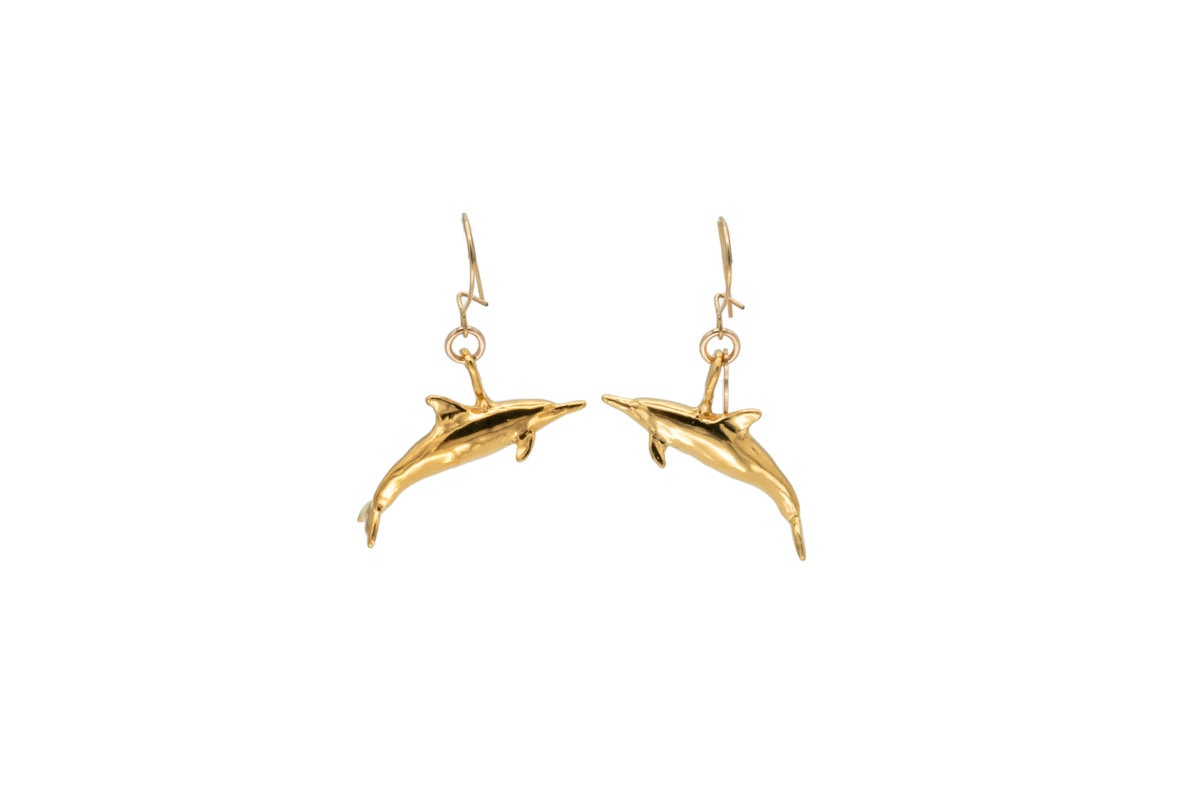 Nai'a Spinner Dolphin Drop Earrings - Alohi Kai Jewelry