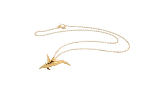 Alohi Kai naia spinner dolphin necklace Gold